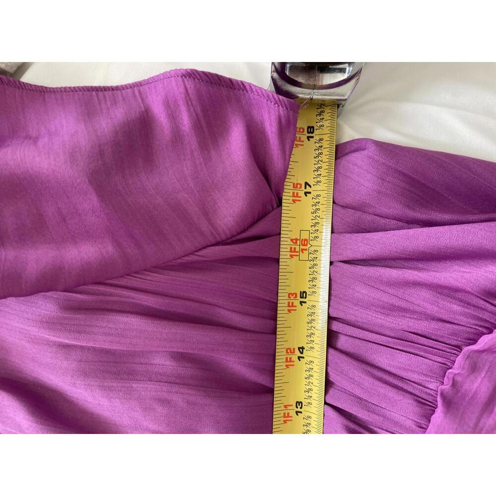 Anthropologie - Chic V-neck Short Purple Mini Dress with Flowy Sleeve, size 10 - Picture 10 of 12